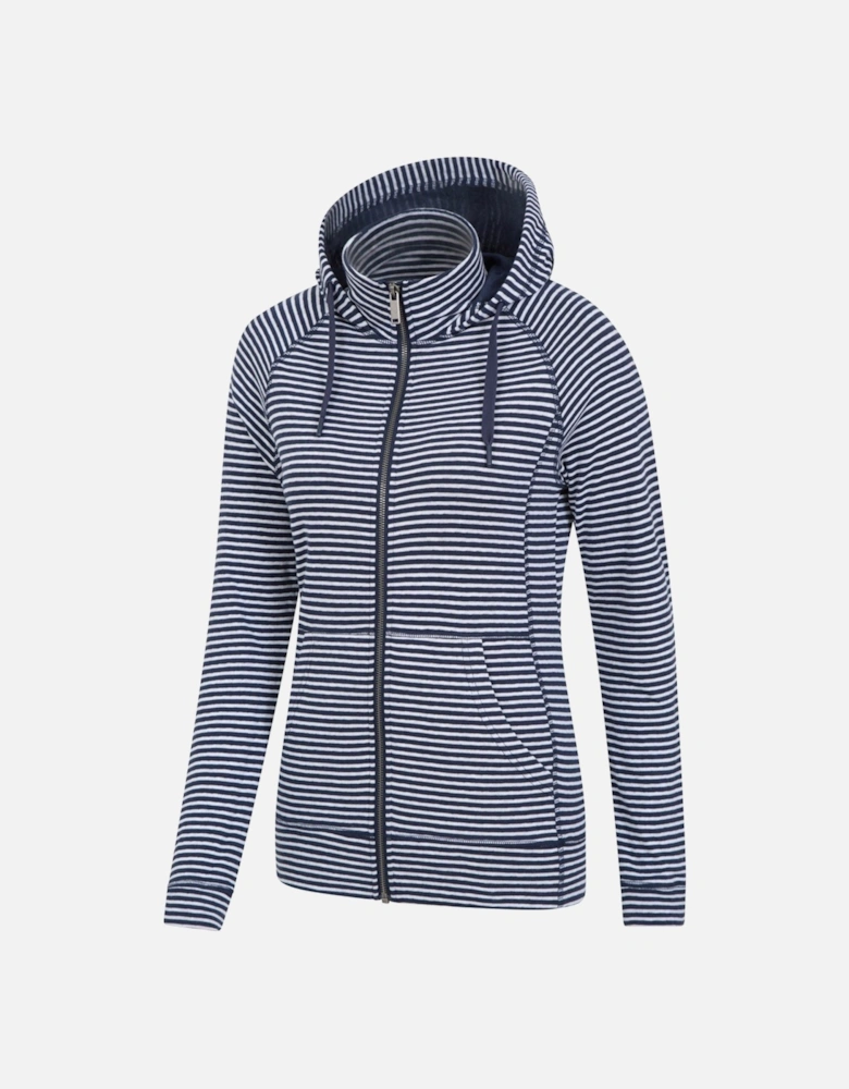 Womens/Ladies Woolamai Stripe Full Zip Hoodie