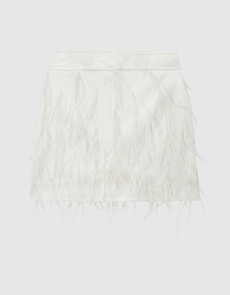 Atelier Feather Mini Skirt