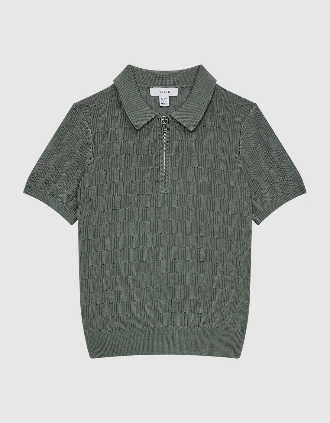 Half-Zip Textured Polo T-Shirt, 2 of 1