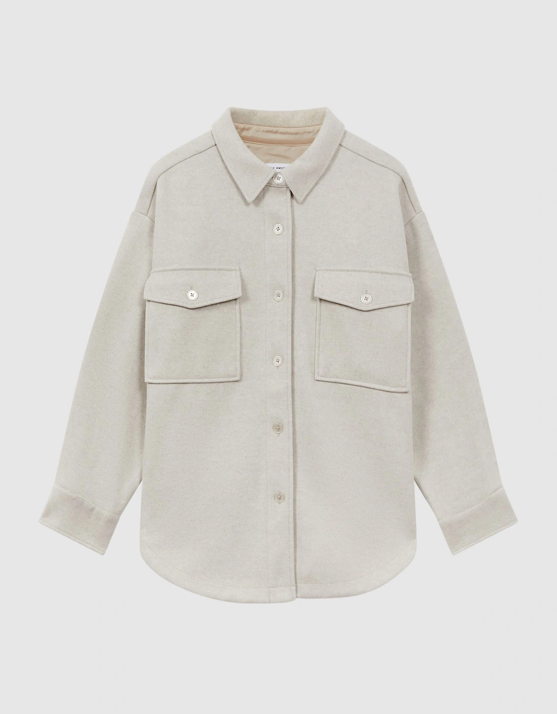 Good American Oversized Brushed Button-Through Shacket, 2 of 1