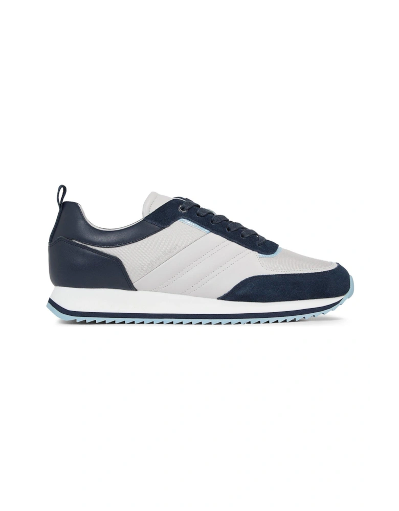Low Top Lace Up Trainer - Navy