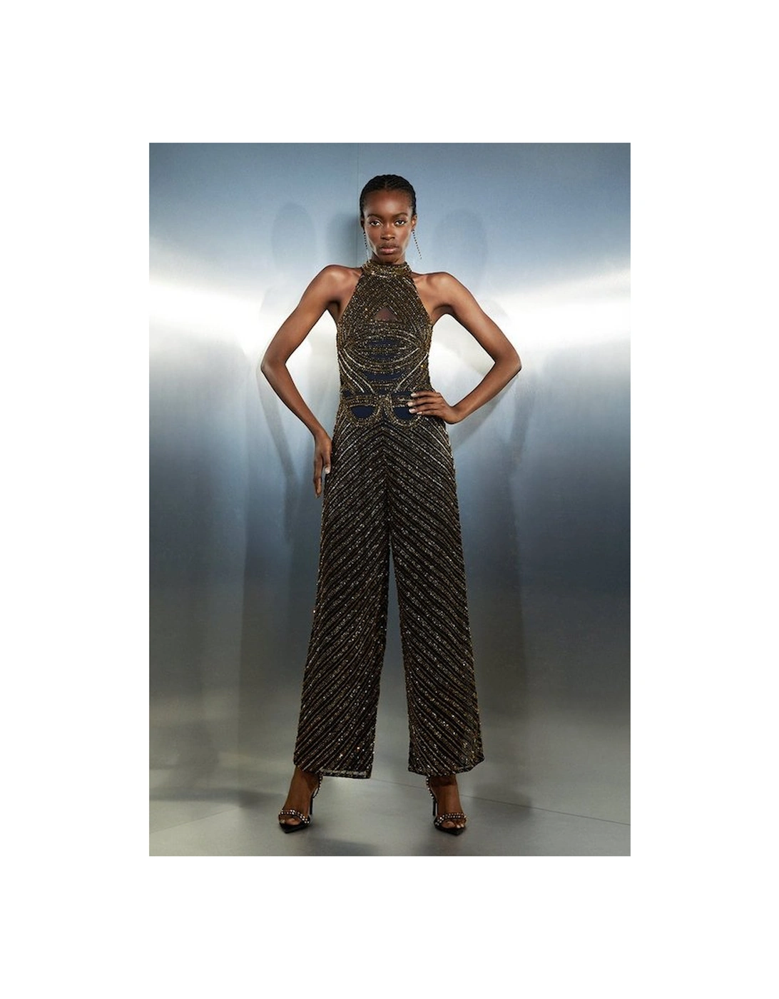 Embellished Beaded Woven Jumpsuit, 5 of 4
