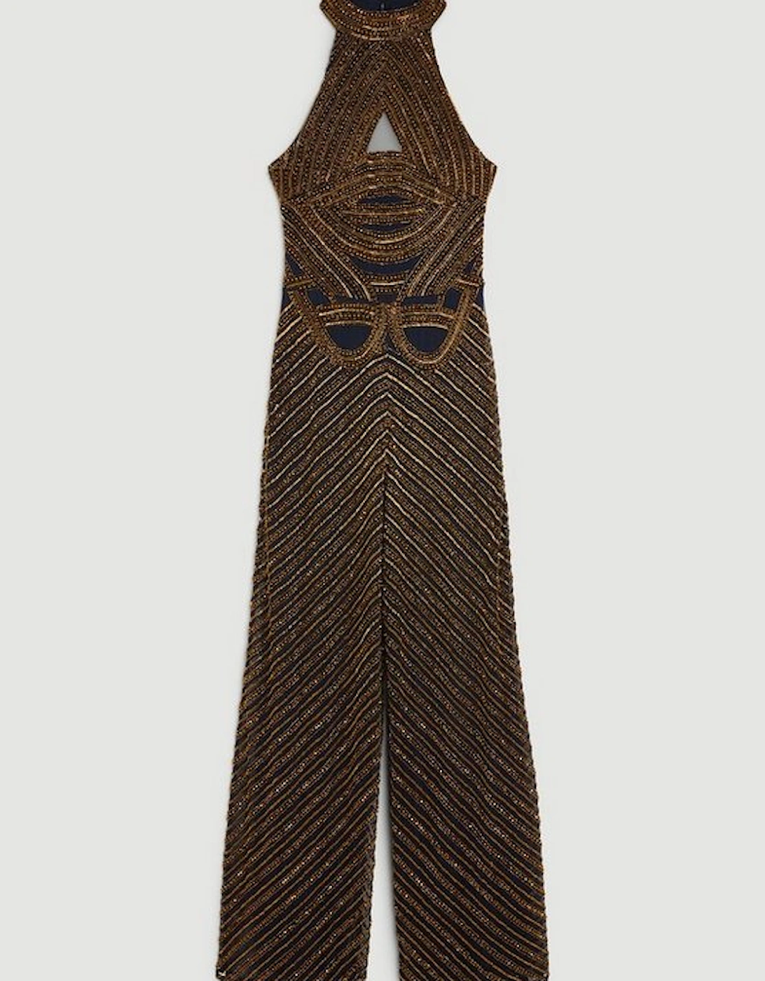 Embellished Beaded Woven Jumpsuit