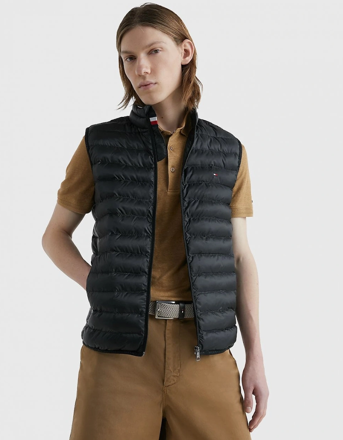Tommy Hilfiger Men's Black Core Packable Circular Gilet - - : 38/Regular M