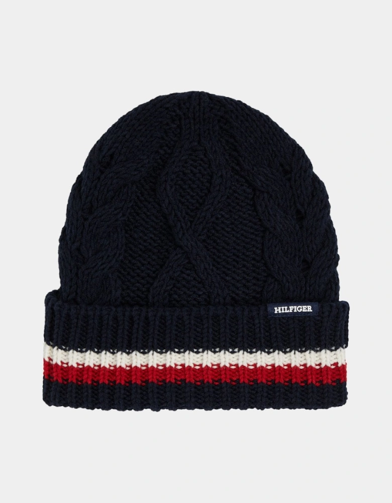 Monotype Chunky Knit Mens Beanie