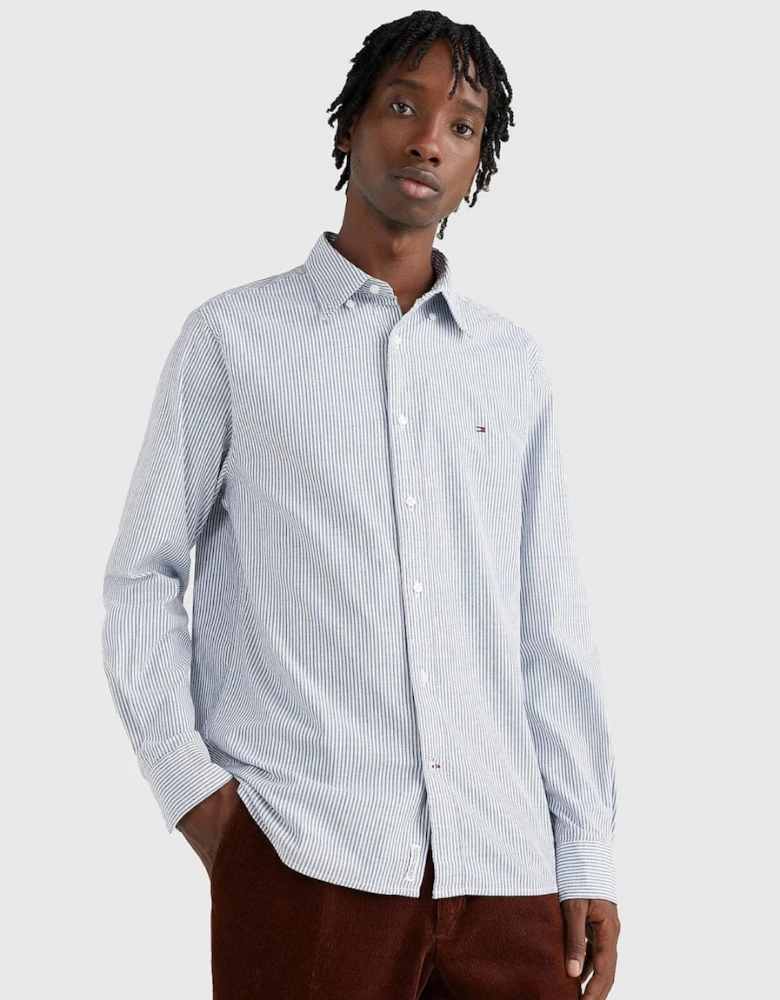 Core 1985 Flex Stripe Mens Long Sleeve Oxford Shirt