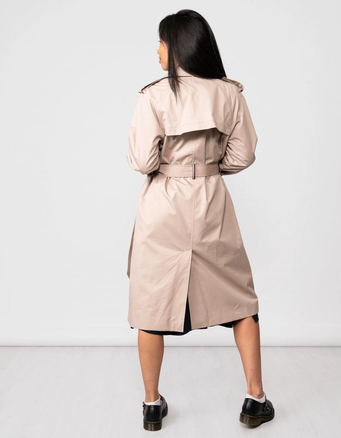 Cotton Blend Womens Trenchcoat
