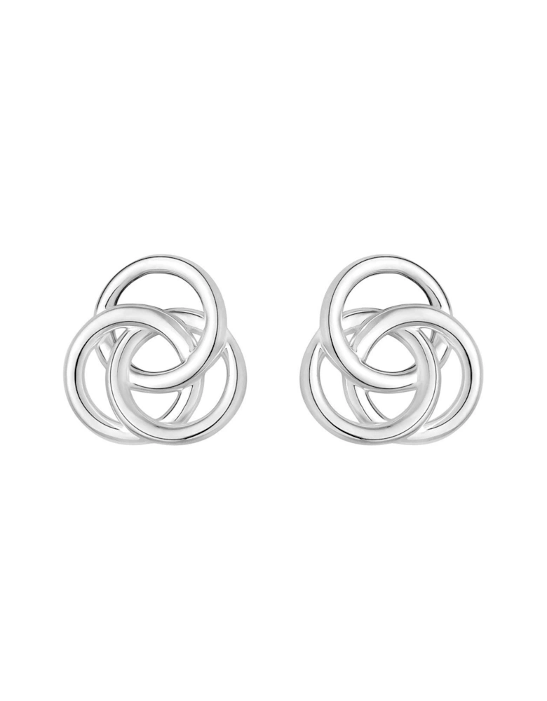Sterling Silver 925 Knot Stud Earrings