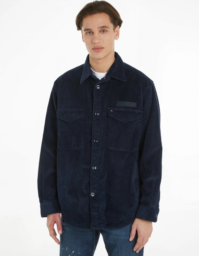 Corduroy Mens Solid Overshirt
