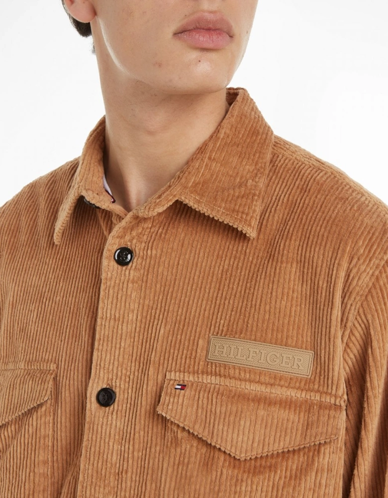 Corduroy Mens Solid Overshirt