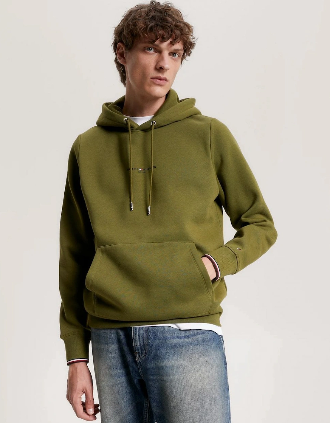 Tommy Logo Tipped Mens Hoodie, 6 of 5