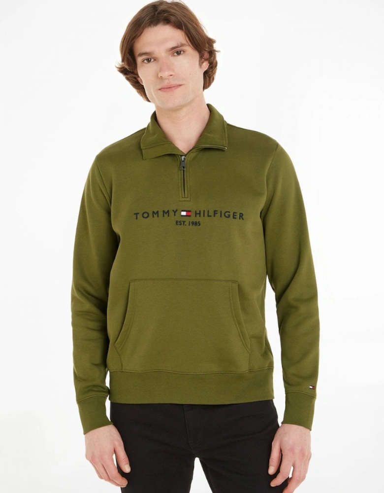 Tommy Logo Mockneck Mens Sweatshirt