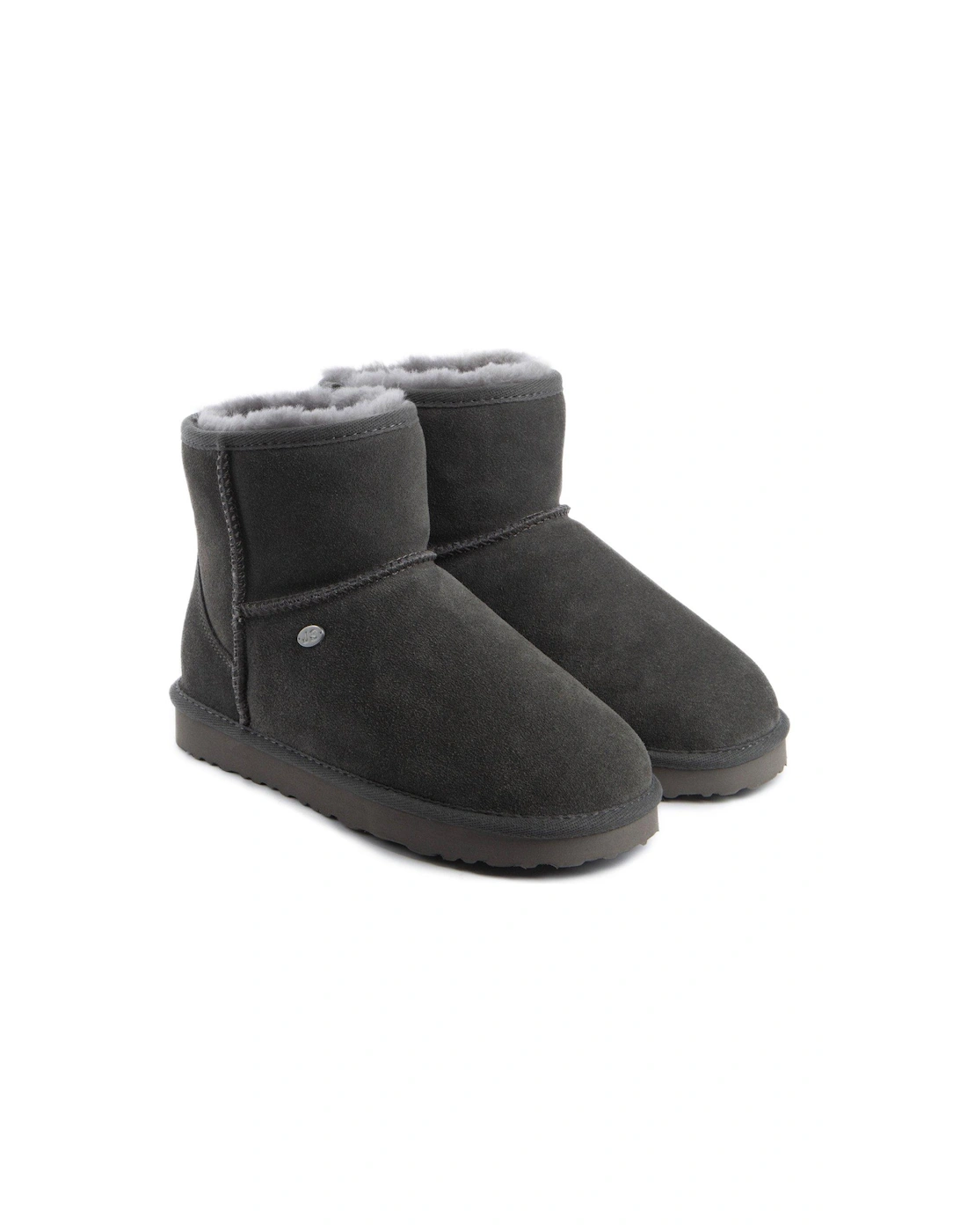 Mini Classic Ladies Ankle Length Sheepskin Boots - Grey, 2 of 1
