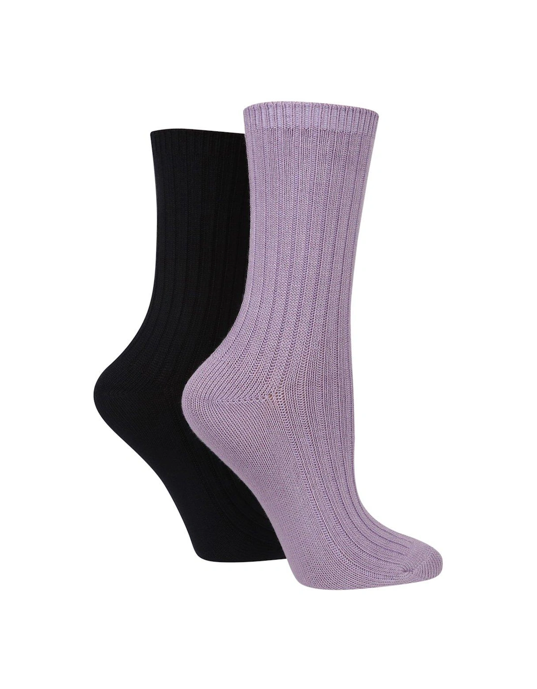 2pp Ribbed Bamboo Leisure Sock, 2 of 1