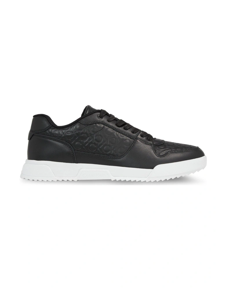 Low Top Lace Up Trainers - Black/White