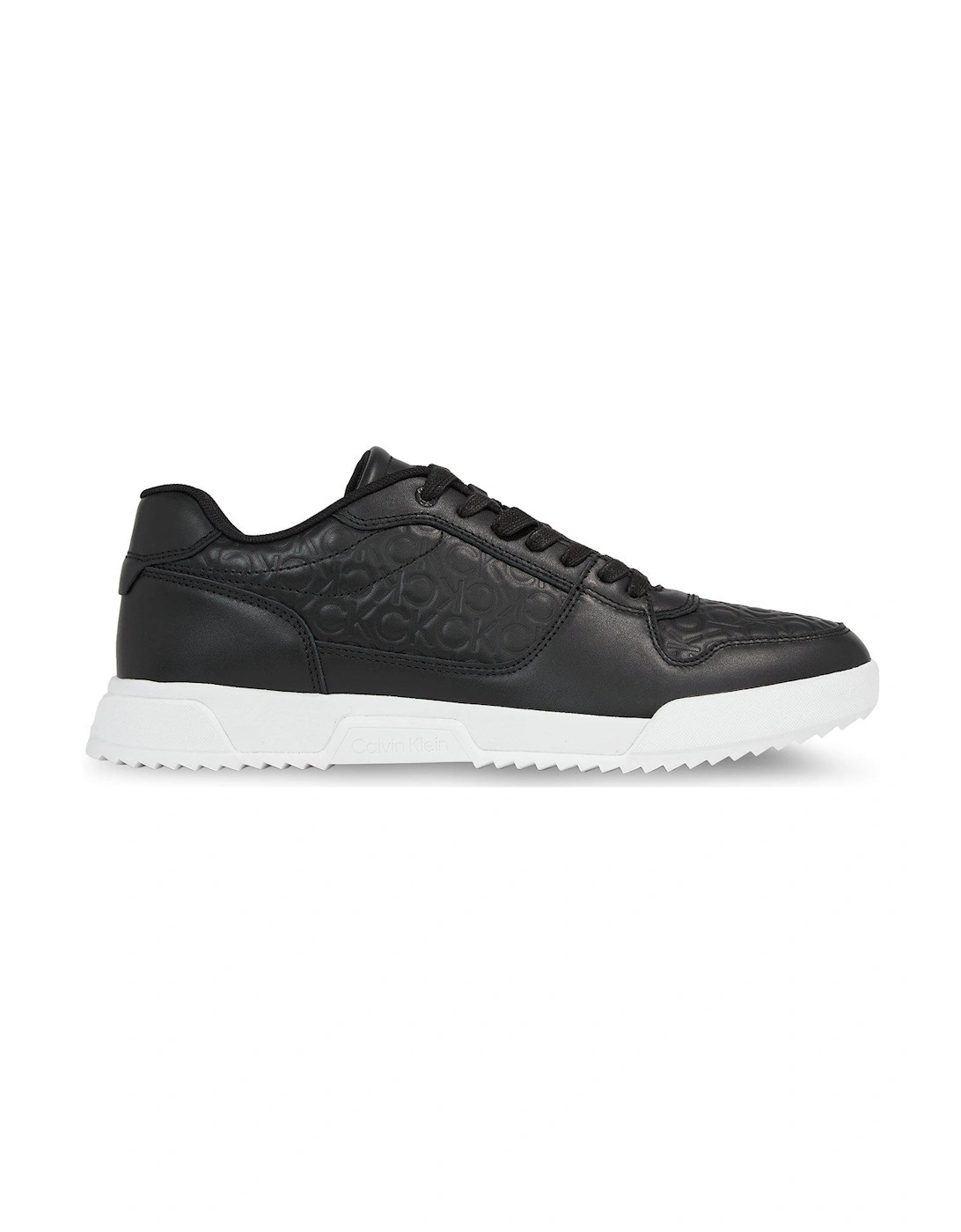 Low Top Lace Up Trainers - Black/White, 3 of 2