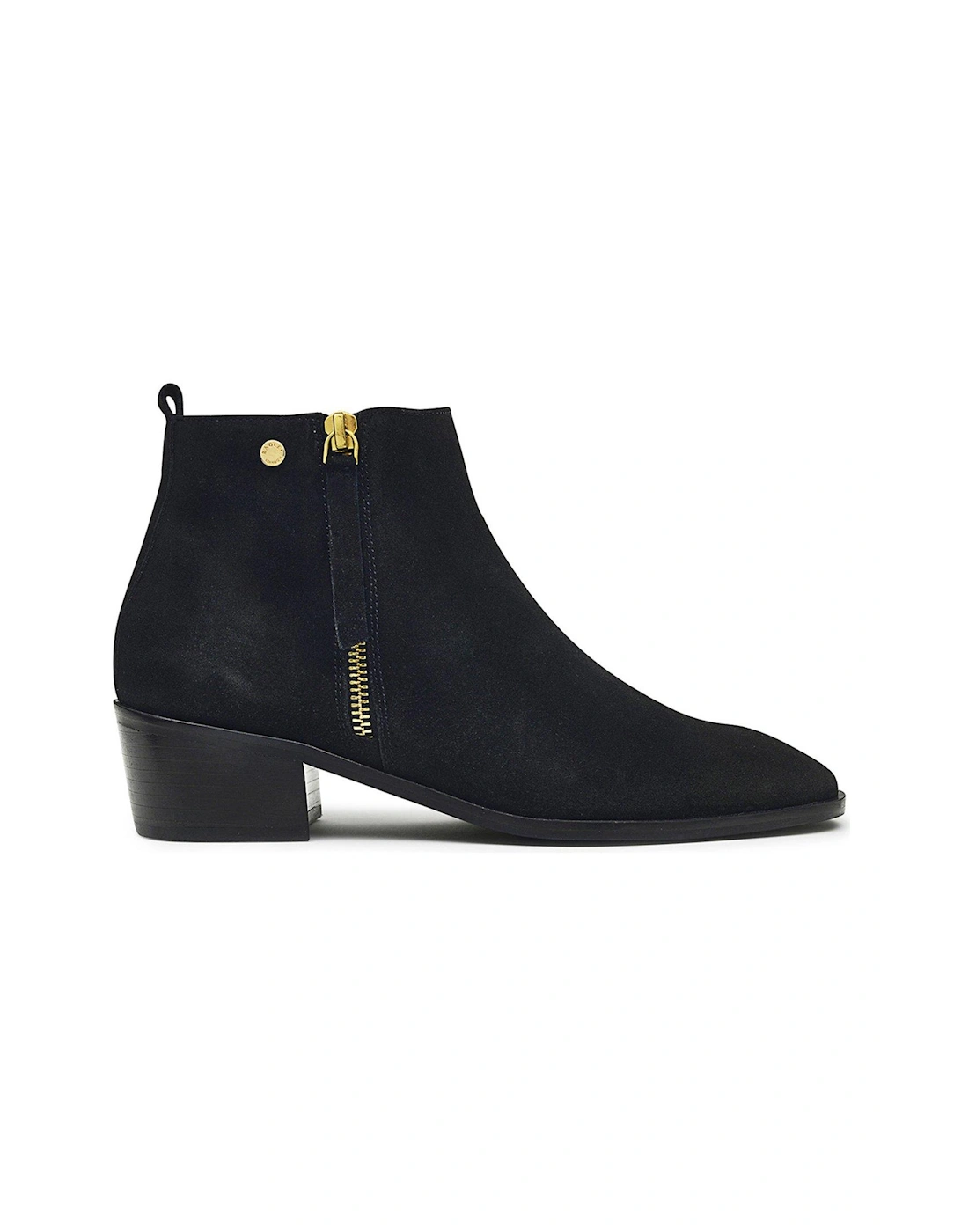 Casual Outside Zip Bootie - Black, 5 of 4