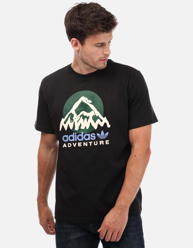 Mens Adventure Mountain Front T-Shirt