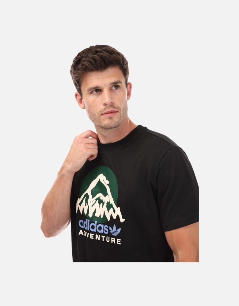 Mens Adventure Mountain Front T-Shirt