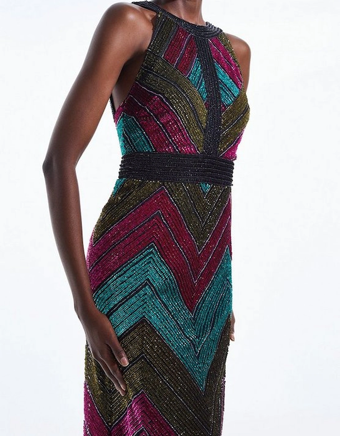Premium Sequin Embellished Maxi Dress