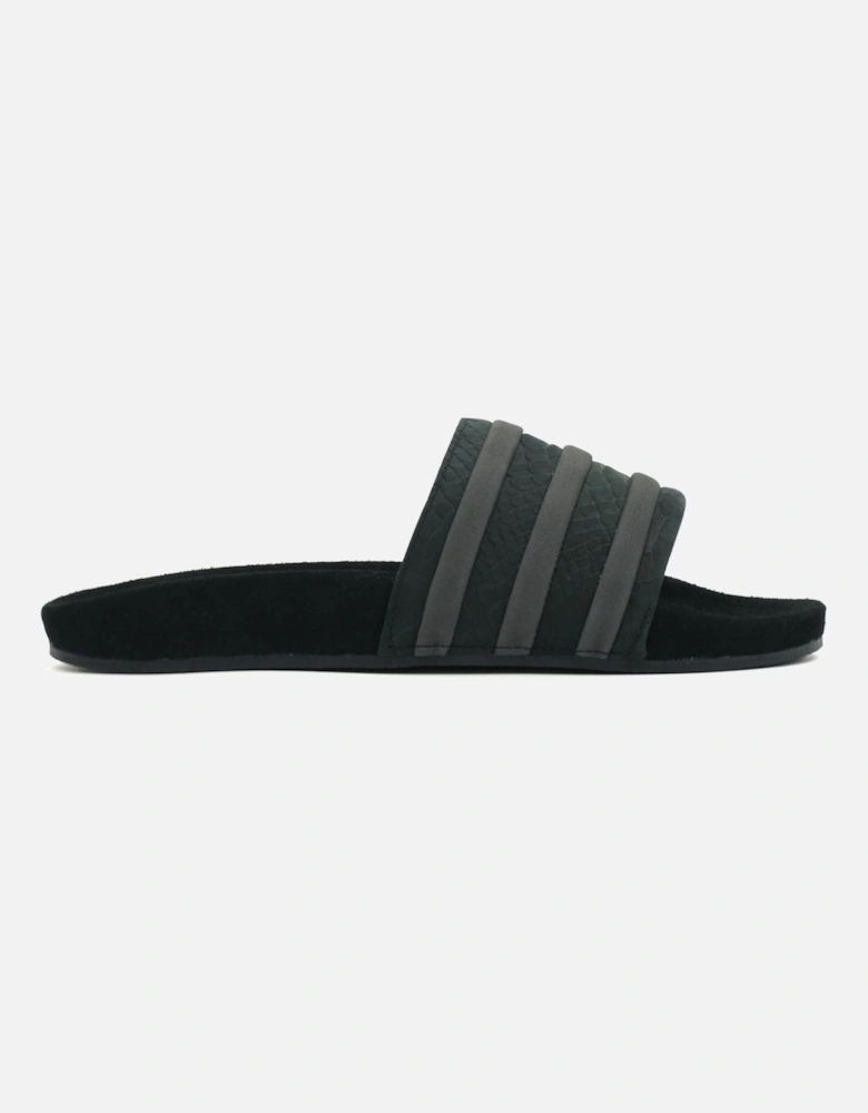 Adilette Embossed Black Slides