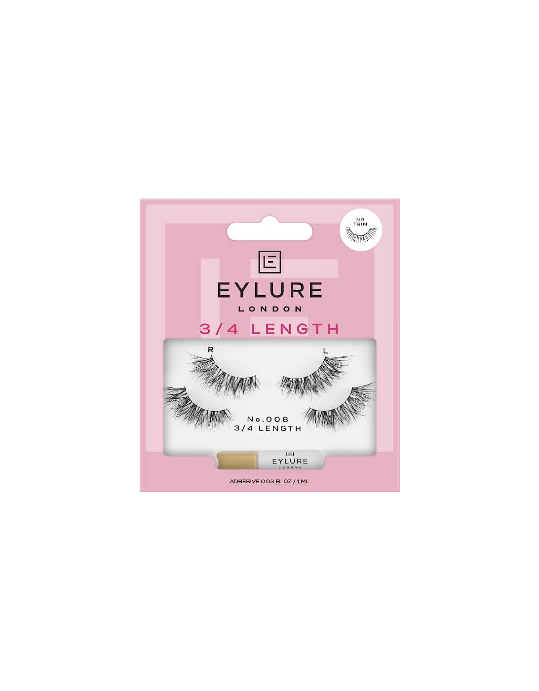 3/4 Length False Lashes - No. 008 Twin Pack, 2 of 1
