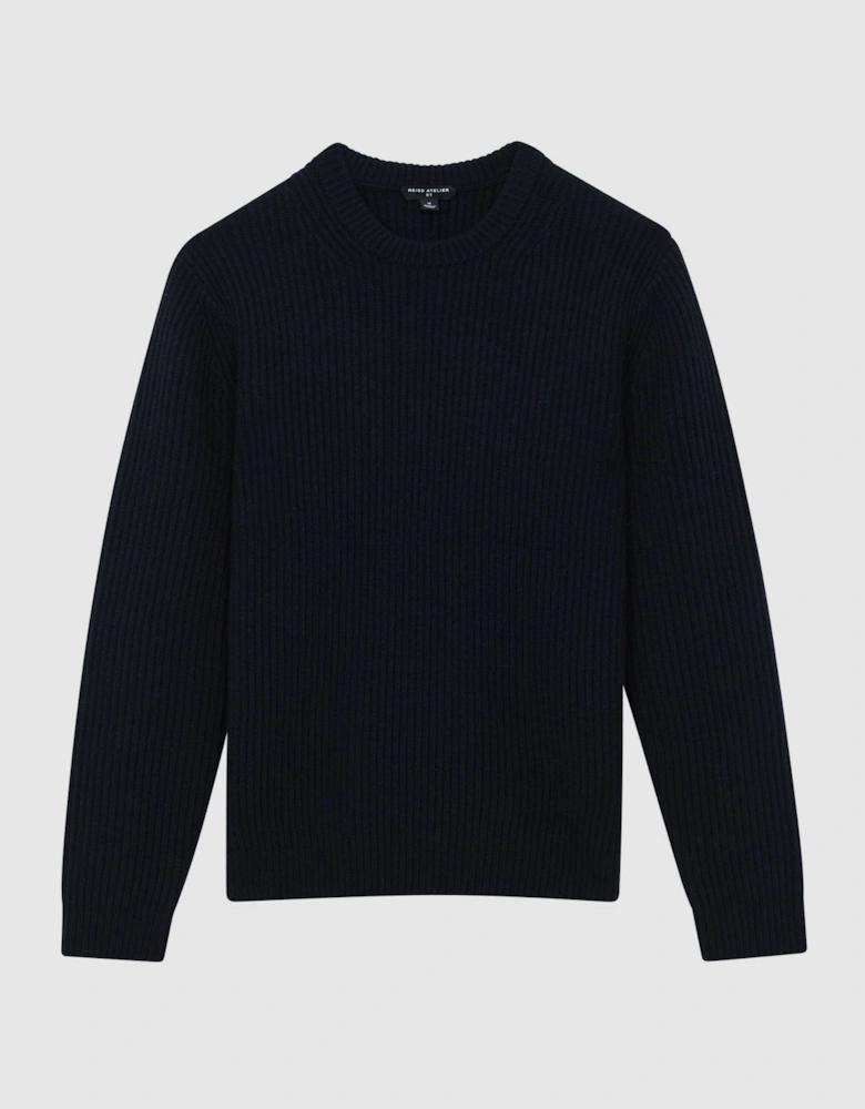 Atelier Cashmere Ribbed Crew Neck Jumper