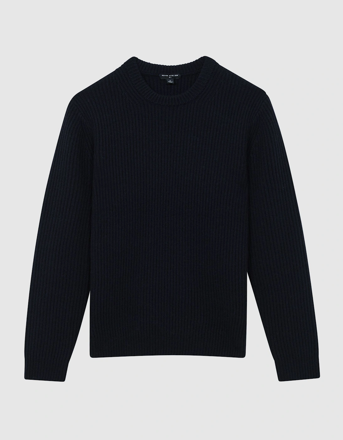 Atelier Cashmere Ribbed Crew Neck Jumper, 2 of 1