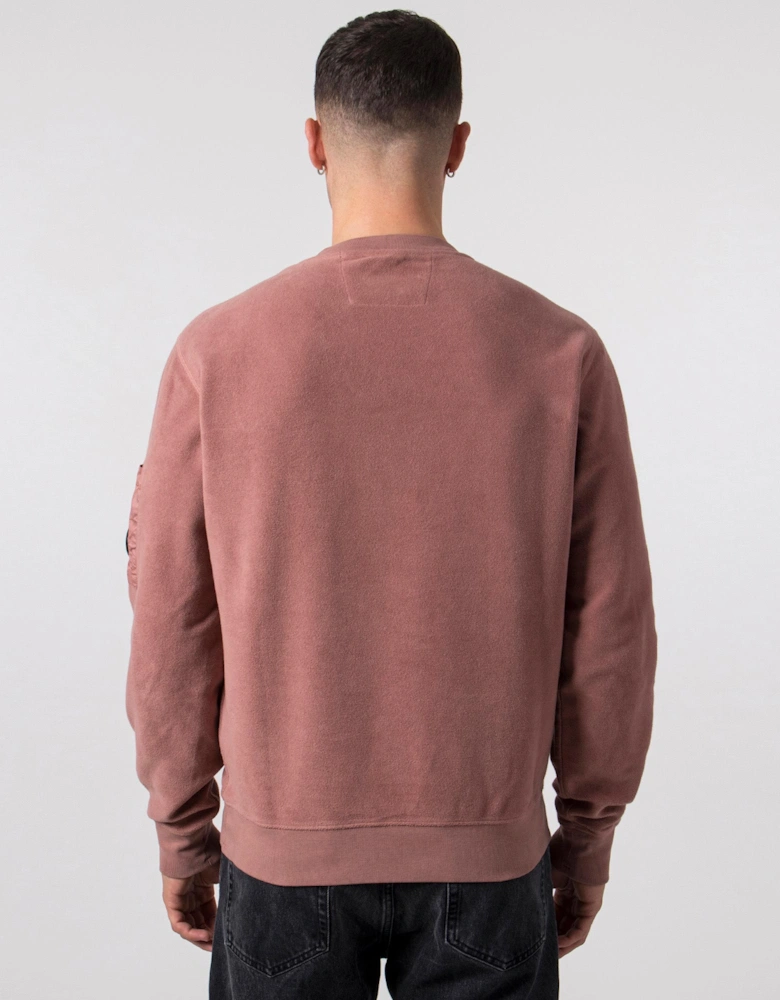 Reversed Brushed & Emerized Diagonal Fleece Sweatshirt