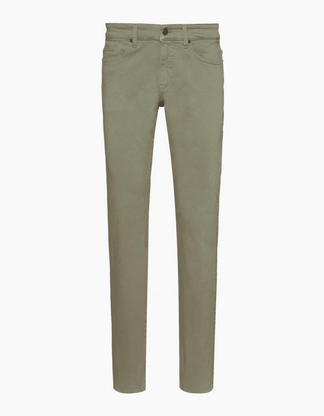 Hugo Boss Men's Green Delaware Slim Fit Khaki Jeans