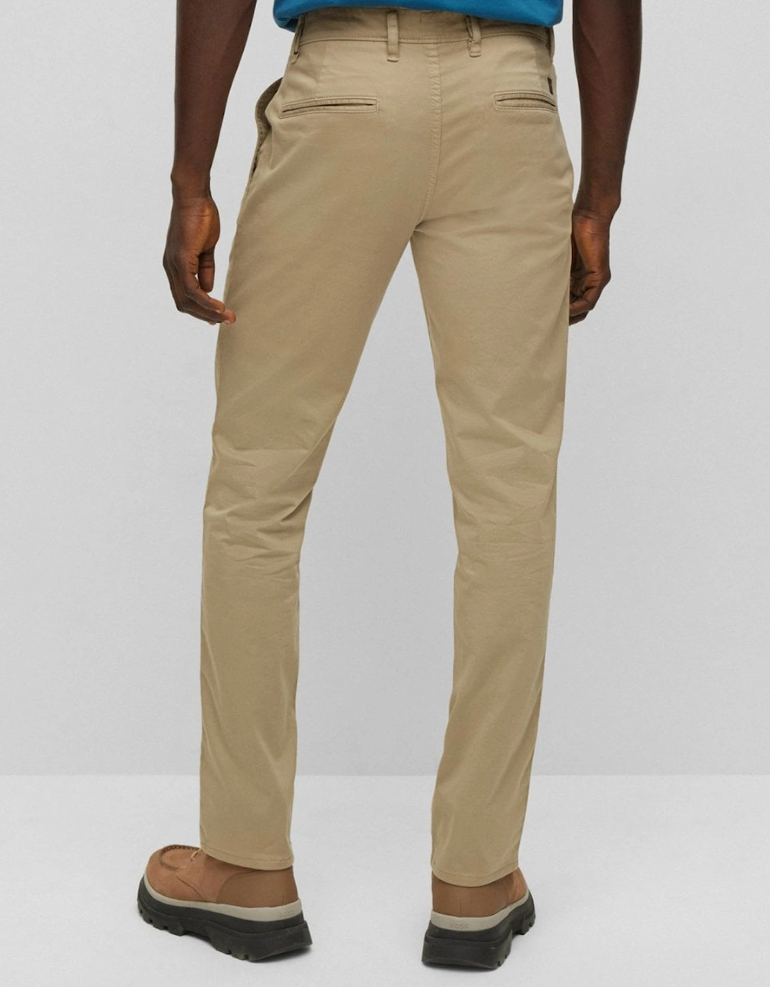 Schino Slim Mens Stretch Cotton Satin Chinos