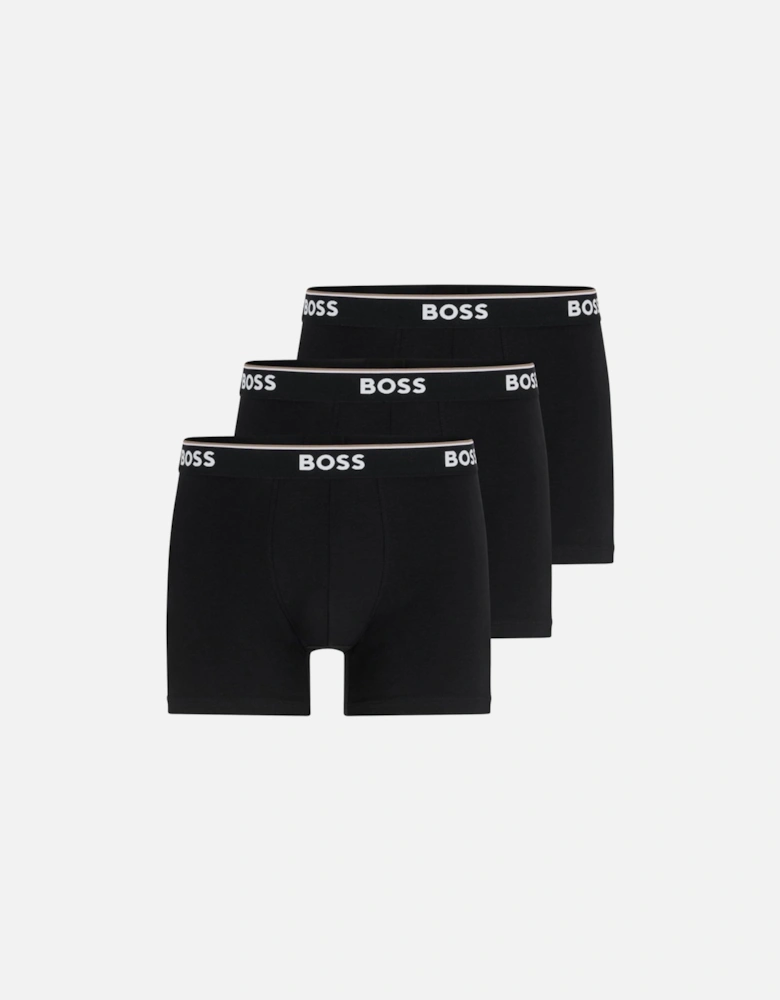 BOSS Orange Power Three Pack Mens Stretch Cotton Boxer Briefs With Logos NOS