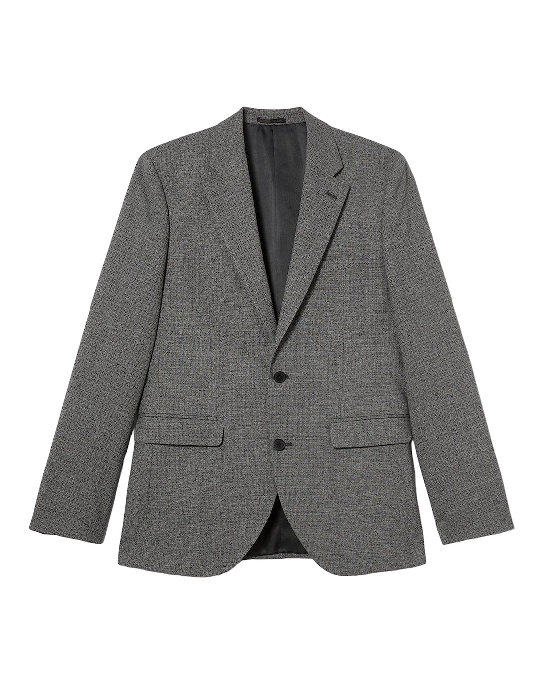 Mens Grid Checked Textured Slim Suit Jacket, 5 of 4