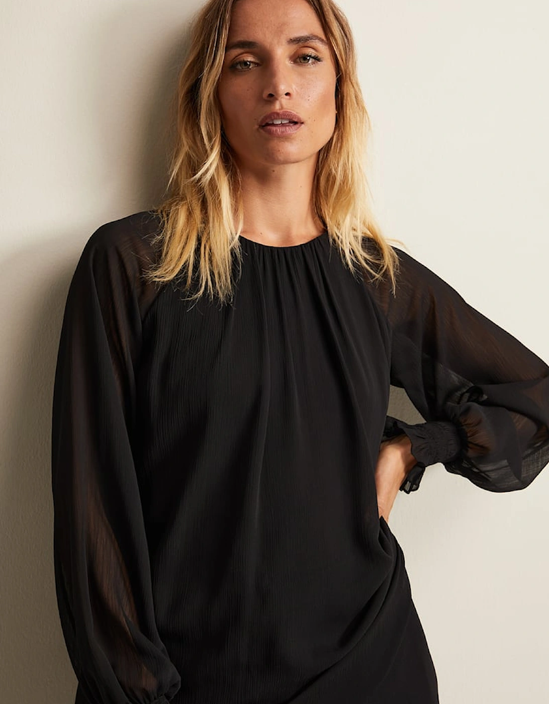 Aria Chiffon Double Layer Top, 2 of 1