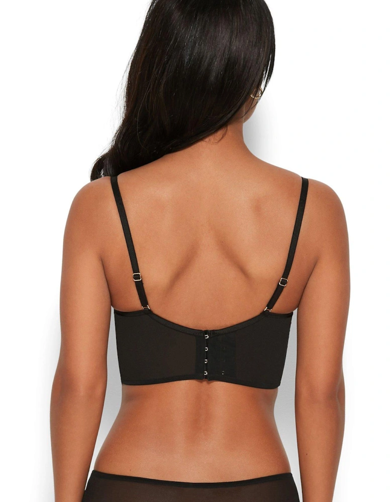 Encore Padded Longline Bra - Black/Nude