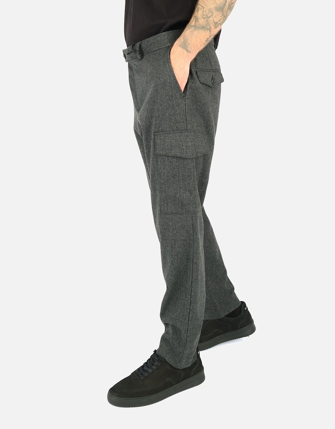 Textured Smart Stetch Grey Cargo Pant, 5 of 4