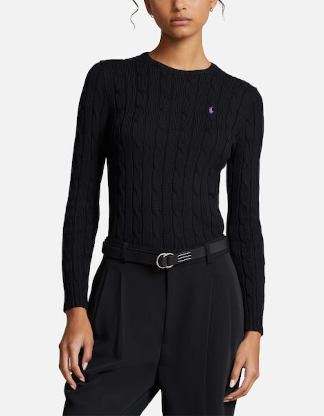 Julianna Cable-Knit Cotton Jumper, 2 of 1