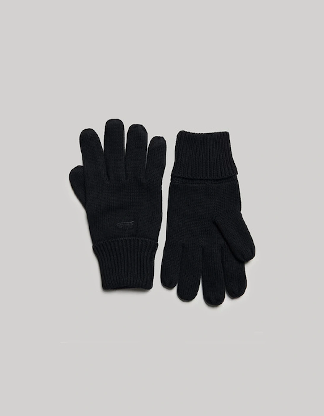 Knit Logo Gloves Black, 3 of 2
