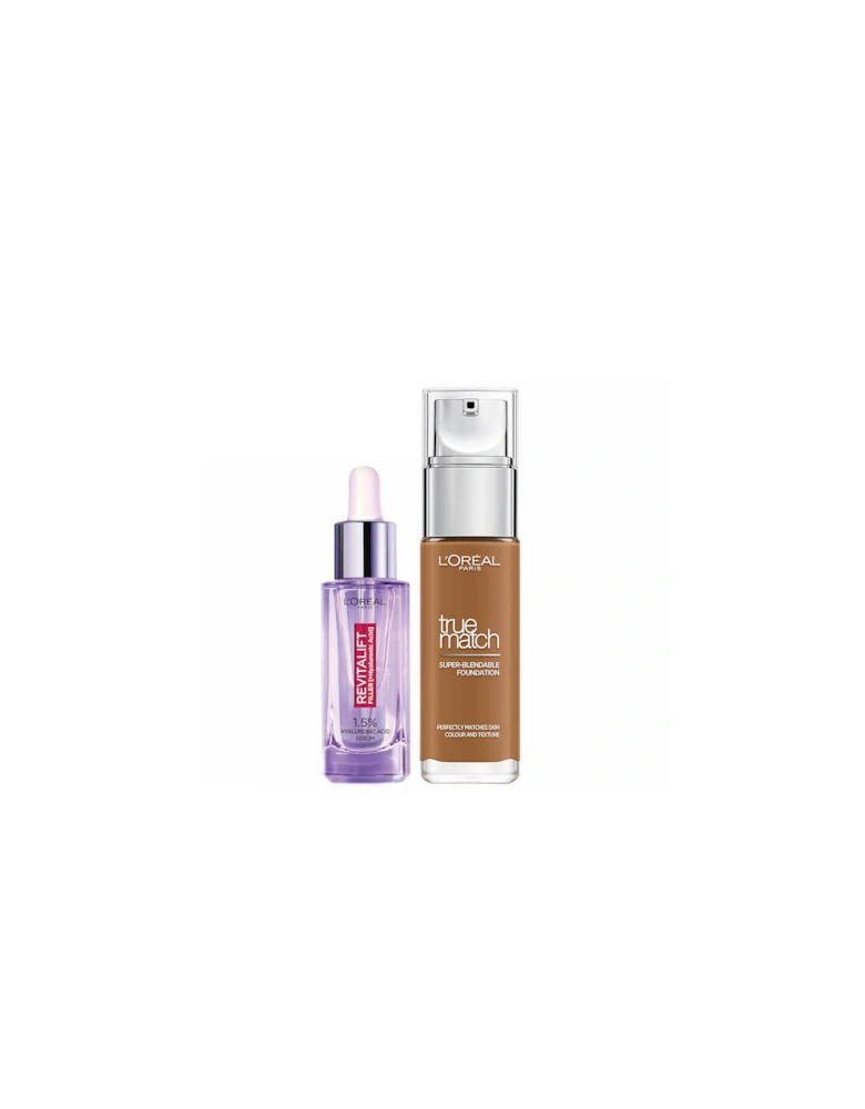 L’Oreal Paris Hyaluronic Acid Filler Serum and True Match Hyaluronic Acid Foundation Duo - 9N Truffle