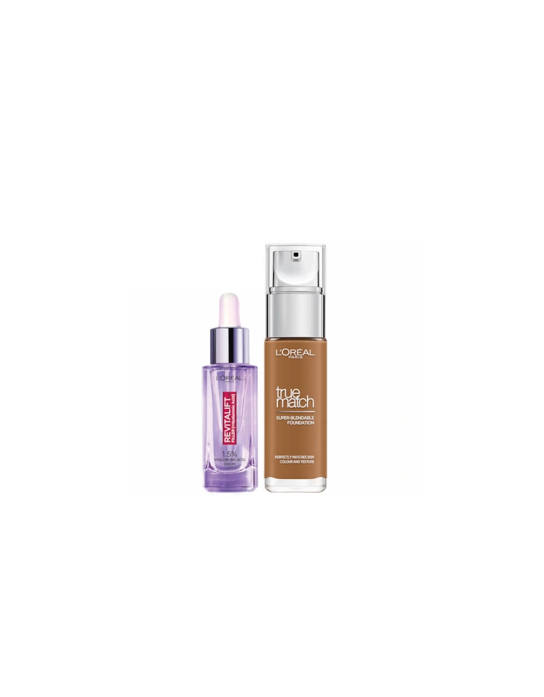 L’Oreal Paris Hyaluronic Acid Filler Serum and True Match Hyaluronic Acid Foundation Duo - 7.5W Golden Chestnut