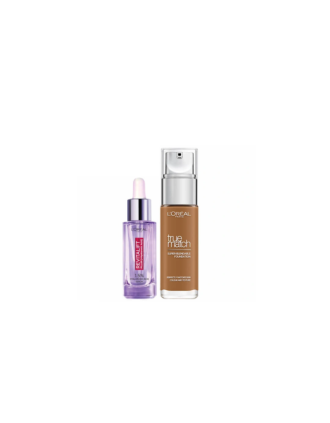 L’Oreal Paris Hyaluronic Acid Filler Serum and True Match Hyaluronic Acid Foundation Duo - 9N Truffle, 2 of 1