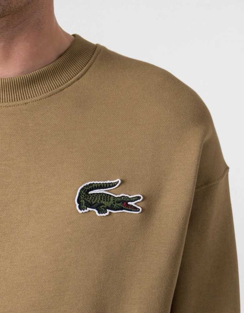 Relaxed Fit Large Crocodile Badge Sweatshirt