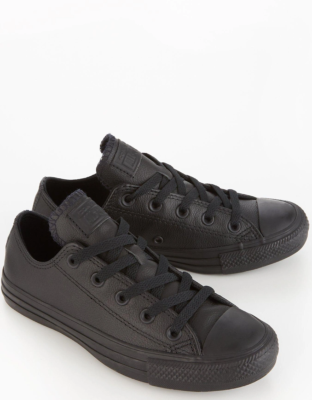 Unisex Leather Ox Trainers - Black