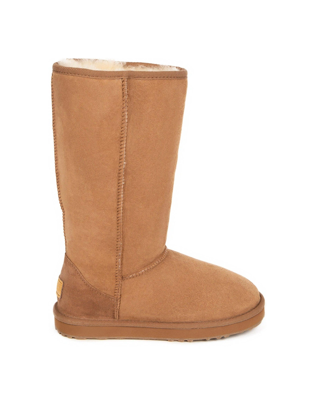 Ladies Tall Classic Sheepskin Boot - Chestnut