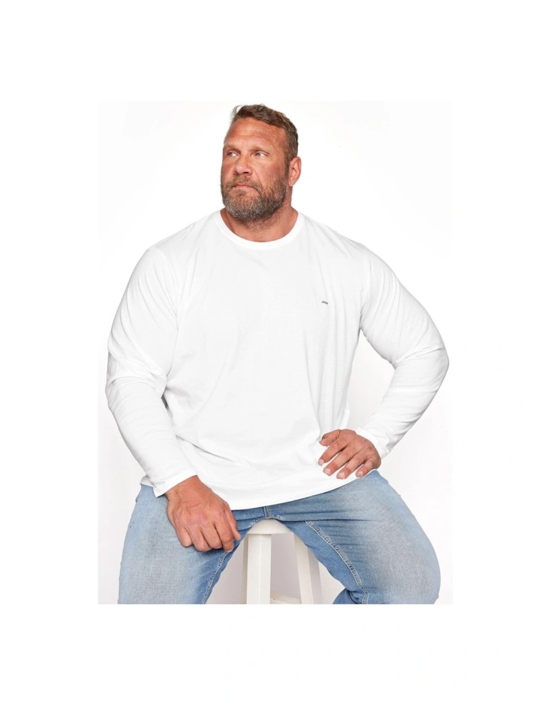 Essential Plain Long Sleeve T-Shirt - White