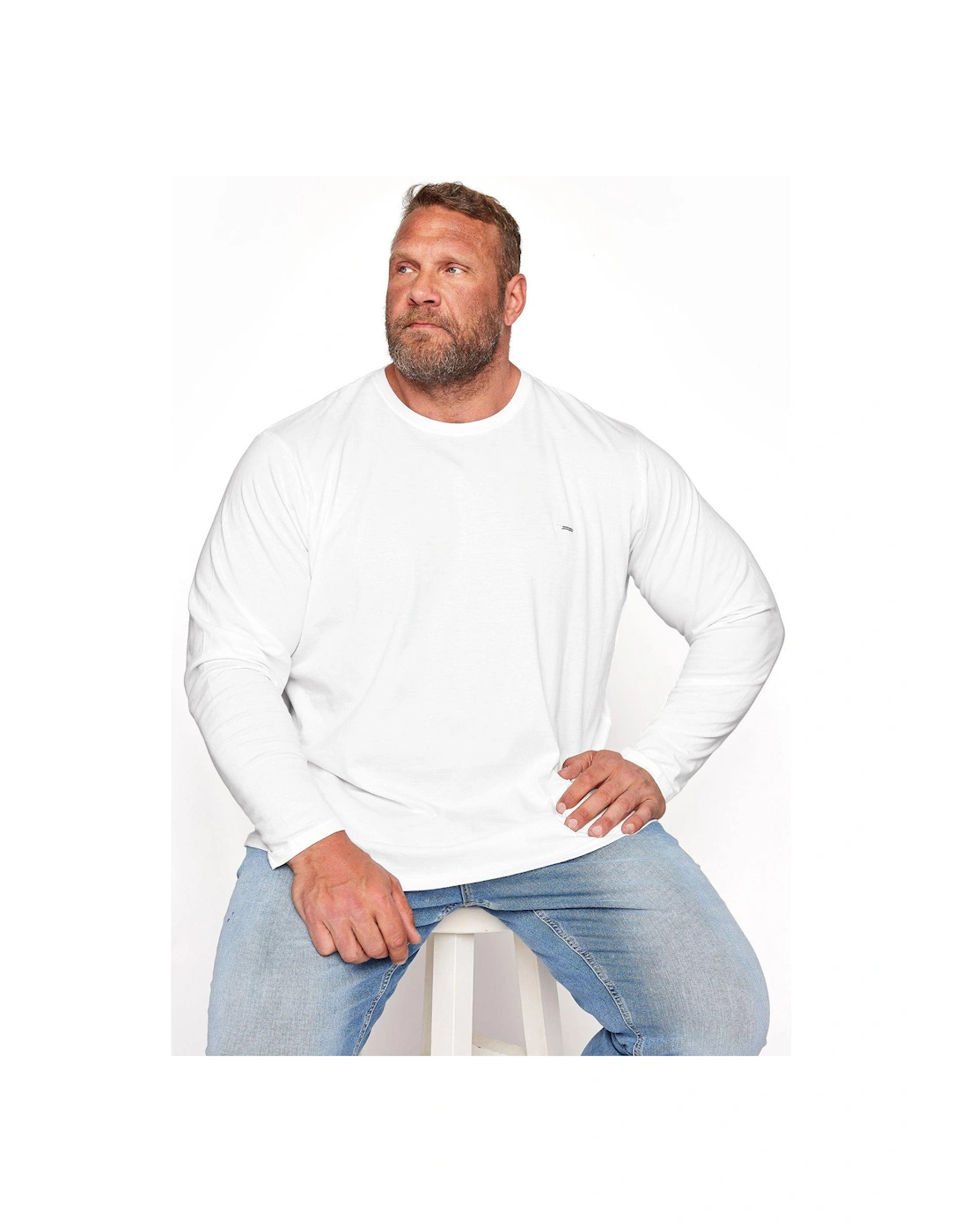 Essential Plain Long Sleeve T-Shirt - White, 2 of 1