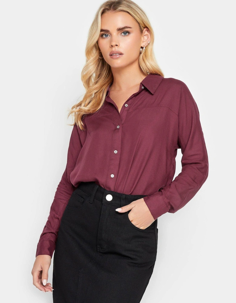 Petite Viscose Shirt - Red