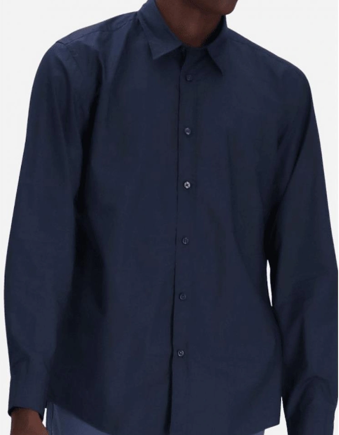 S-Roan Slim Fit Long Sleeve Navy Shirt