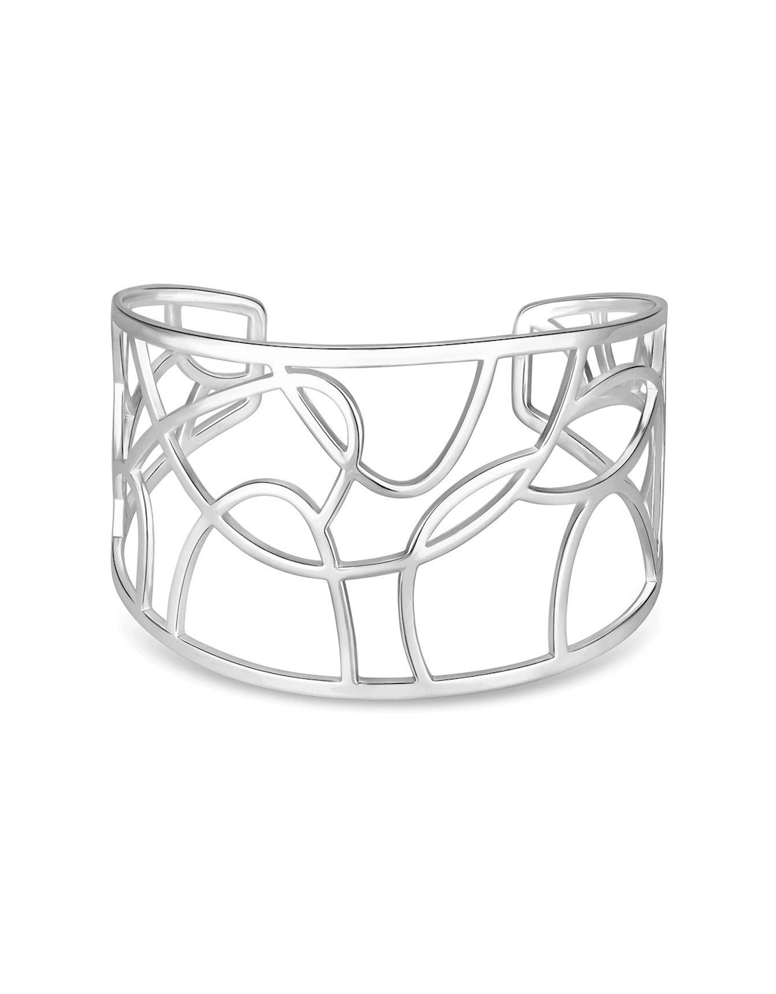 Silver Plated Open Cage Cuff Bangle Bracelet, 2 of 1