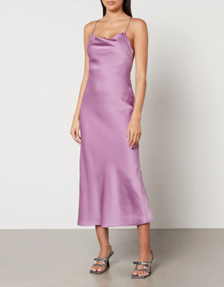 Riviera Satin Midi Dress